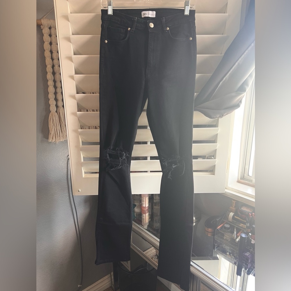 High Rise Bootcut Black Jeans